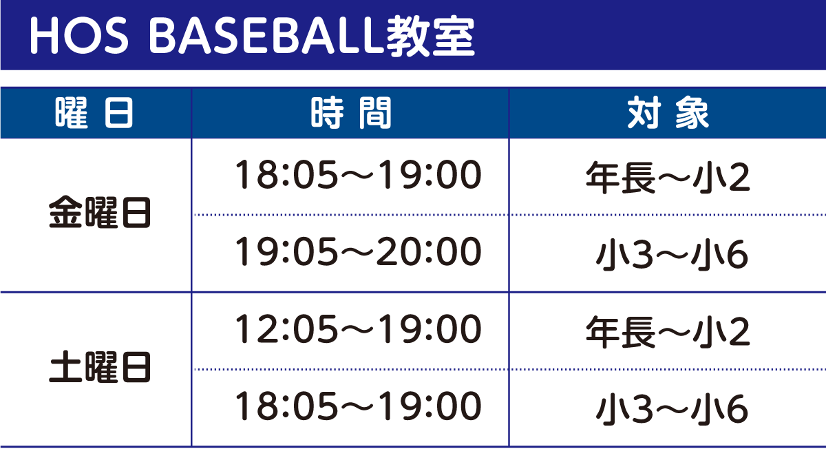 HOS BASEBALL教室